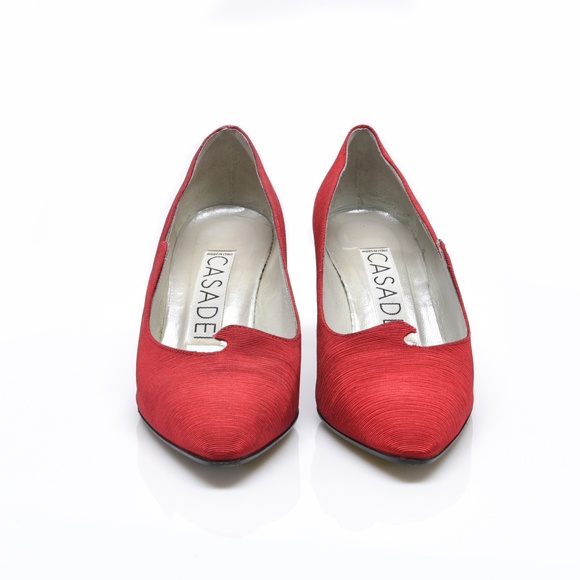 CASADEI Satin Twill Pumps Made in Italy US 6.5 - Picture 5 of 14